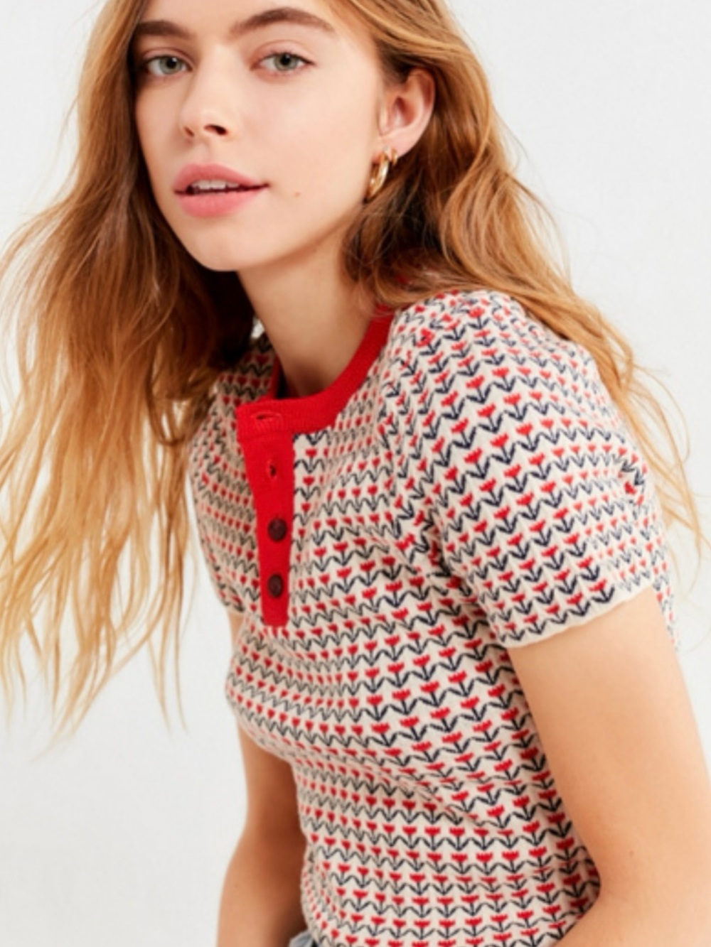 Urban Outfitters Harbor Henley Sweater Tee